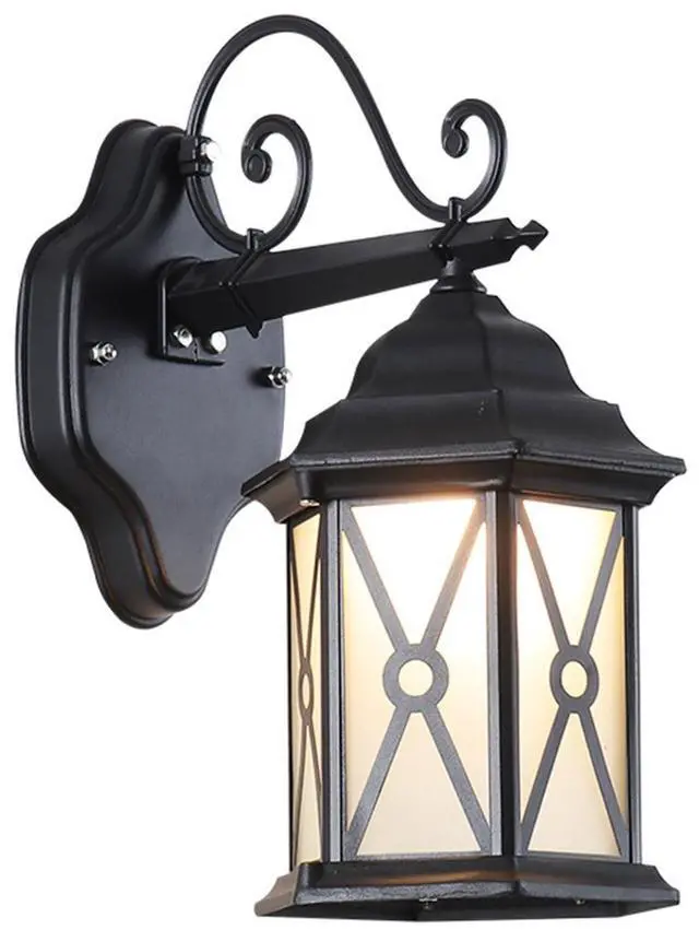 Main image of Exterior Wall Sconce IP54 Waterproof Outdoor Wall Lantern Porch Light with Glass Shade & E26 Socket Aluminum Anti-Rust Outdoor Light Fixture for Garage Backyard