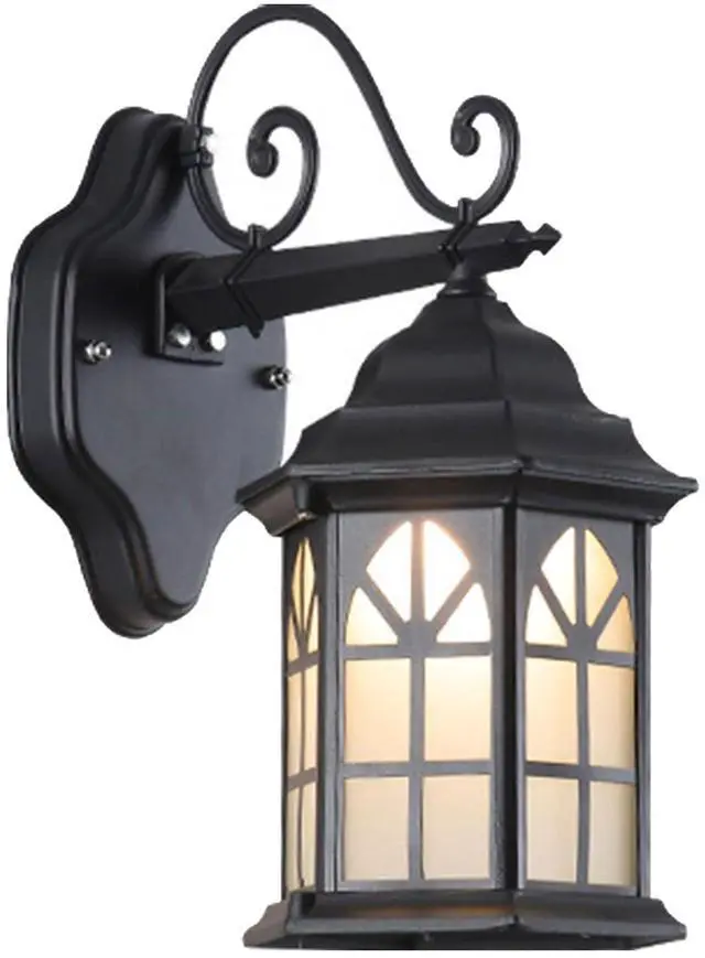 Main image of Outdoor Wall Light Fixtures Exterior Waterproof Porch Lights Aluminum Retro Outdoor Wall Sconce with Soft Light Glass E26 Socket for House Doorway Garage