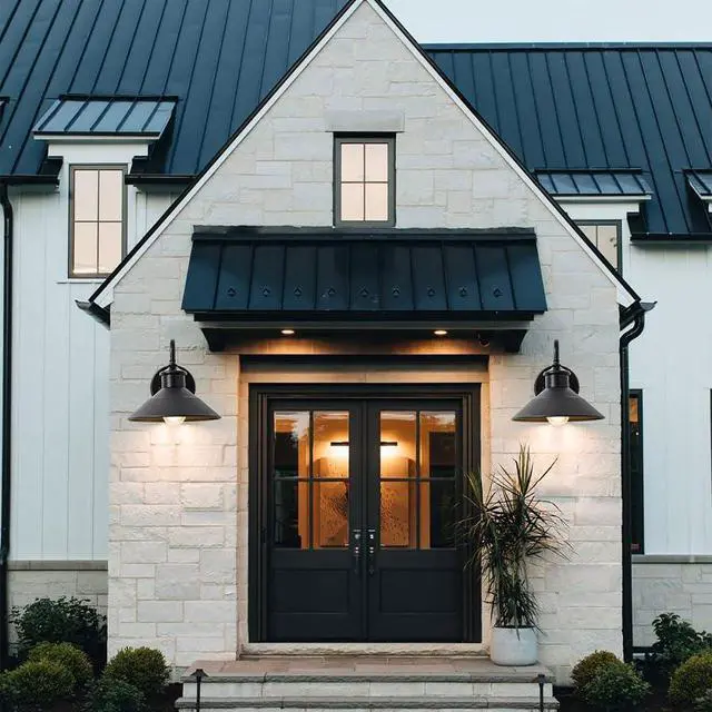 Alt view image 3 of 7 - Outdoor Barn Light Farmhouse Vintage Gooseneck Wall Sconce Exterior Waterproof Porch Wall Light Fixtures 9.44 Inch Wall Mount Outdoor Wall Lamp. Black, E26/E27 Base
