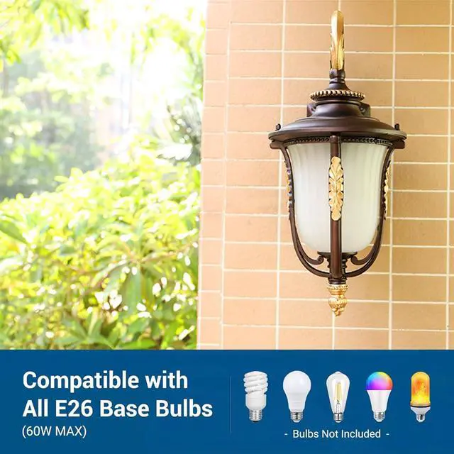 Alt view image 5 of 7 - 18.1" Retro Outdoor Wall Lights Coffee Waterproof Exterior Wall Lantern European Style Anti-Rust Aluminum Porch Light for Porch House Garage