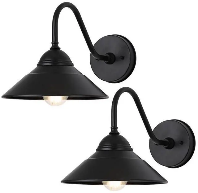 Main image of Industry Vintage Outdoor Wall Sconce 15.7 Inch Exterior Porch Wall Light Fixtures IP54 Waterproof Gooseneck Barn Light Farmhouse Wall Mount Light Fixture Outdoor