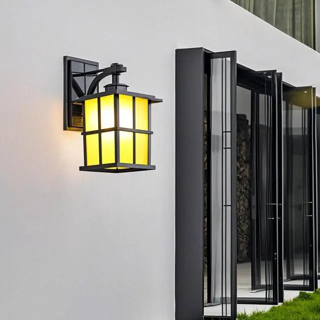 Alt view image 5 of 7 - 12.5Vintage Outdoor Wall Light Fixture Anti-Rust Aluminum Patio Wall Lanterns IP65 Waterproof Wall Mount Exterior Sconces for House Patio Outside Deck Garage Yard Front Door