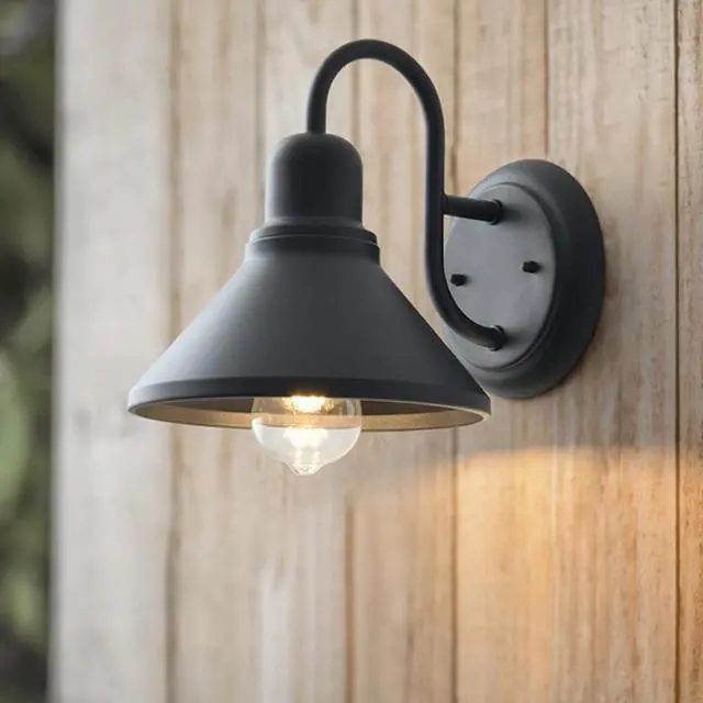 Alt view image 5 of 7 - Outdoor Wall Sconce 8.2 Inch Vintage Gooseneck Barn Light Anti-Rust Waterproof Iron Porch Wall Lights Farmhouse Wall Mount Exterior Light Fixture for Garage Patio Doorway