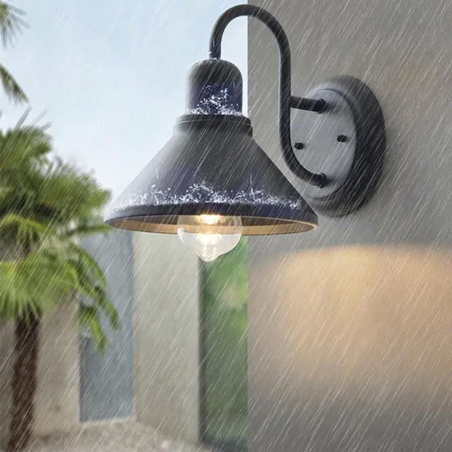 Alt view image 3 of 7 - Outdoor Wall Sconce 8.2 Inch Vintage Gooseneck Barn Light Anti-Rust Waterproof Iron Porch Wall Lights Farmhouse Wall Mount Exterior Light Fixture for Garage Patio Doorway