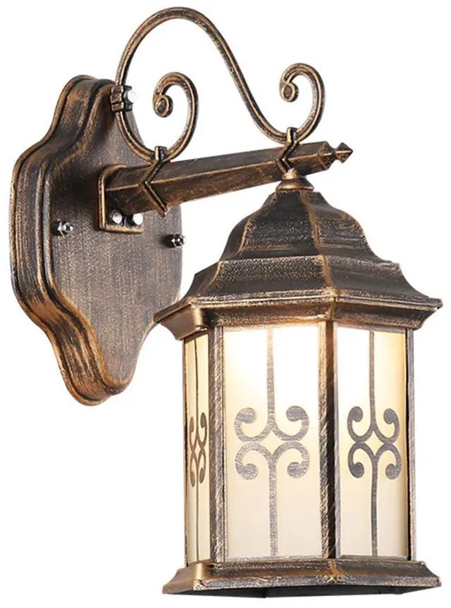Main image of Outdoor Wall Light Fixtures Aluminum Vintage Exterior Wall Sconces IP65 Waterproof Anti-Rust Porch Lights with Soft Light Glass E26 Base for Patio Backyard Garage Doorway Front Door