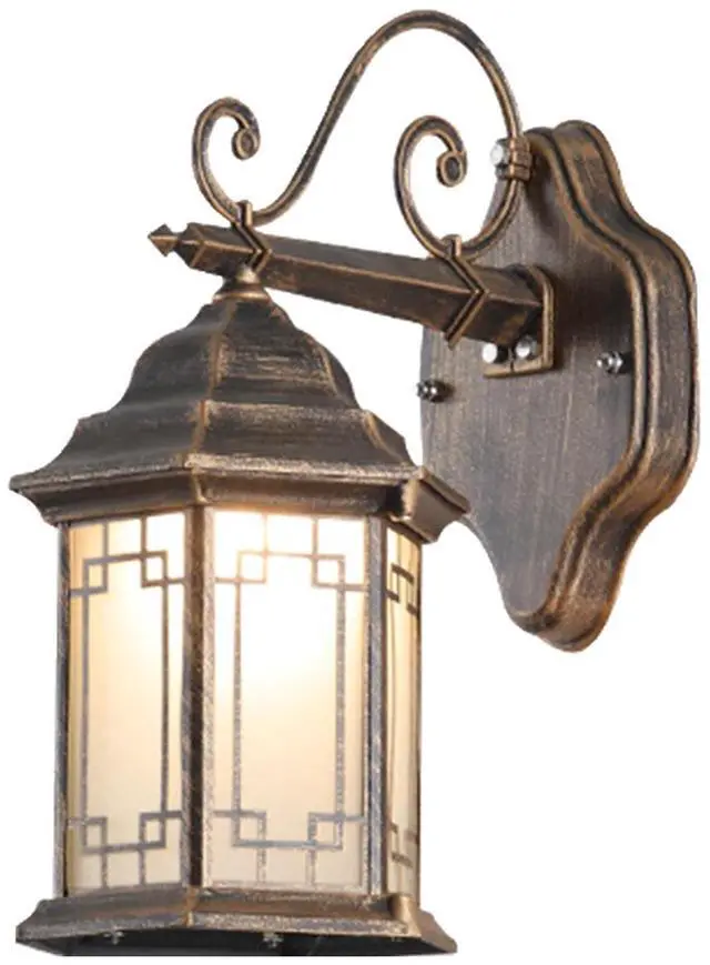 Main image of 13 inch Vintage Outdoor Wall Lights Aluminum Exterior Porch Wall Sconce with Soft Light Glass lampshade E26 Waterproof Outdoor Lantern for Garage Front Porch Entryway Patio