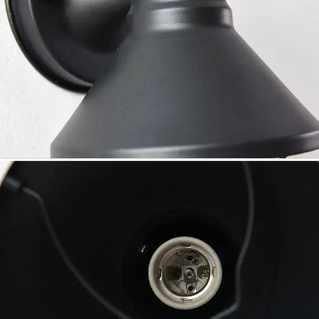 Alt view image 6 of 7 - Waterproof Outdoor Wall Sconce Vintage Wall Mount Exterior Wall Lights Farmhouse Retro Porch Wall Light Black Iron Outdoor Lighting Luminaire Simple Doorway Garage Small Wall Lamp