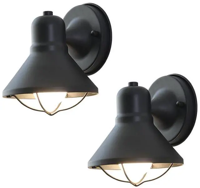 Main image of Waterproof Outdoor Wall Sconce Vintage Wall Mount Exterior Wall Lights Farmhouse Retro Porch Wall Light Black Iron Outdoor Lighting Luminaire Simple Doorway Garage Small Wall Lamp