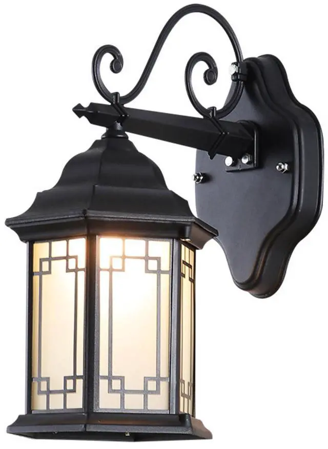 Main image of 13 inch Vintage Outdoor Wall Lights Aluminum Exterior Porch Wall Sconce with Soft Light Glass lampshade E26 Waterproof Outdoor Lantern for Garage Front Porch Entryway Patio