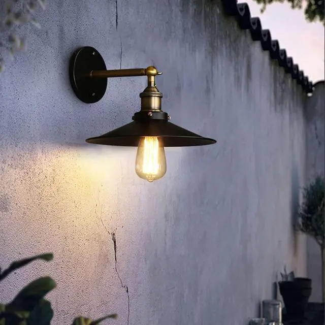 Alt view image 4 of 7 - 8.2 Inch Outdoor Wall Lights Aluminum Anti-Rust Waterproof Gooseneck Barn Light Wall Mount Farmhouse Exterior Wall Sconce Vintage Porch Wall Light Fixtures E26/E27 Base, Black