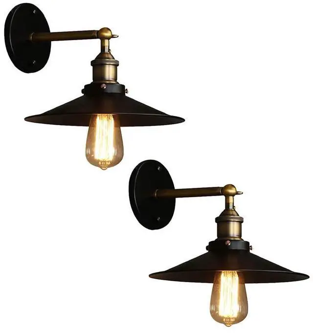 Main image of 8.2 Inch Outdoor Wall Lights Aluminum Anti-Rust Waterproof Gooseneck Barn Light Wall Mount Farmhouse Exterior Wall Sconce Vintage Porch Wall Light Fixtures E26/E27 Base, Black