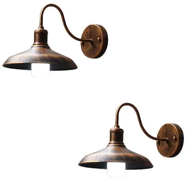Main image of Gooseneck Barn Light Outdoor Anti-Rust Waterproof Bronze Wall Sconce Wall Mount Retro Porch Wall Lighting Farmhouse Exterior Lighting Fixture for Garage Patio Doorway