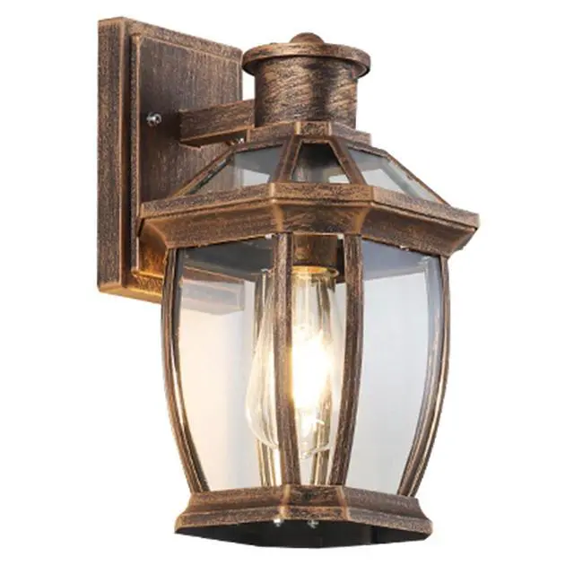 Main image of Outdoor Wall Lanterns Aluminum Exterior Waterproof Wall Light Vintage Porch Wall Lighting with Clear Glass Shade for Porch Front Door Way Garage Patio