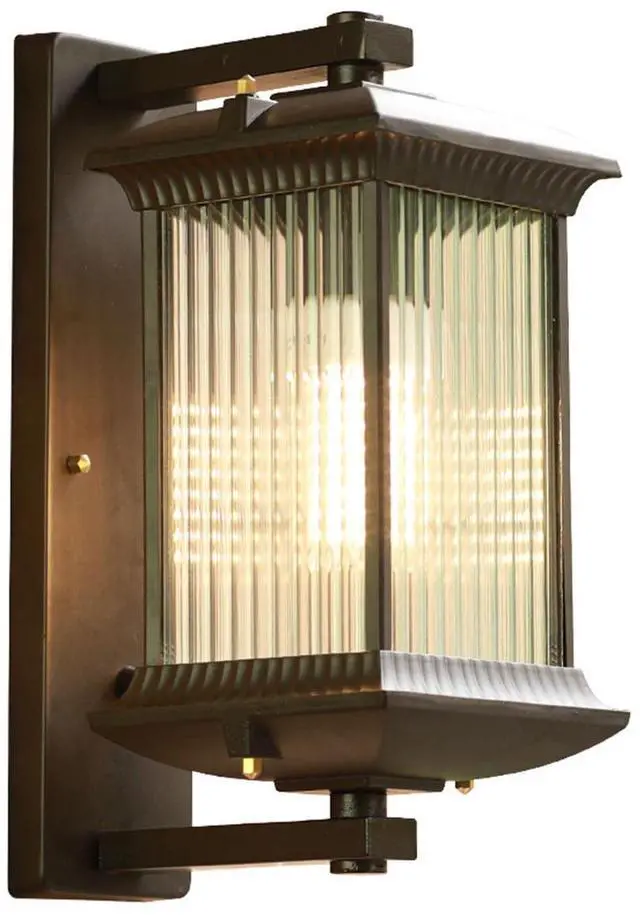 Main image of Retro Exterior Wall Lantern 100% Anti-Rust Aluminum Outdoor Wall Light with Soft Light Glass Waterproof Porch Sconce for House Entryway Garage Front Door
