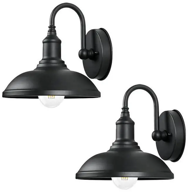 Main image of Vintage Outdoor Wall Lights 9.4 Inch Black Iron Wall Sconce IP54 Waterproof Outdoor Wall Lamp Wall Mount Farmhouse Exterior Wall Lanterns for Porch Garage Patio