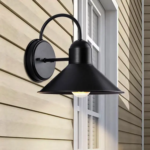 Alt view image 2 of 7 - Vintage Outdoor Wall Sconce IP65 Anti-Rust Waterproof Metal Wall Lights 10 Inch Outdoor Gooseneck Barn Light Retro Farmhouse Exterior Light Fixture for Porch Garage Patio Doorway