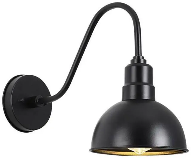 Main image of IP54 Waterproof Outdoor Wall Lights Vintage Gooseneck Wall Sconce 16 Inch Black Wall Mount Porch Lights Farmhouse Exterior Barn Fixture for Garage Patio Doorway