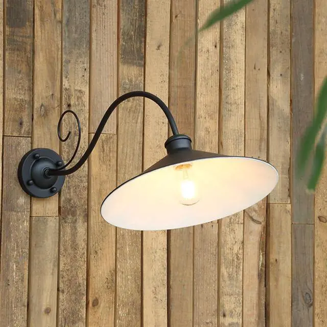 Alt view image 5 of 7 - Antique American Outdoor Wall Lights Anti-Rust Waterproof 14.1 Inch Large Gooseneck Wall Sconce Black Vintage Farmhouse Barn Light Wall Mount Light Fixture for Porch Garage Patio