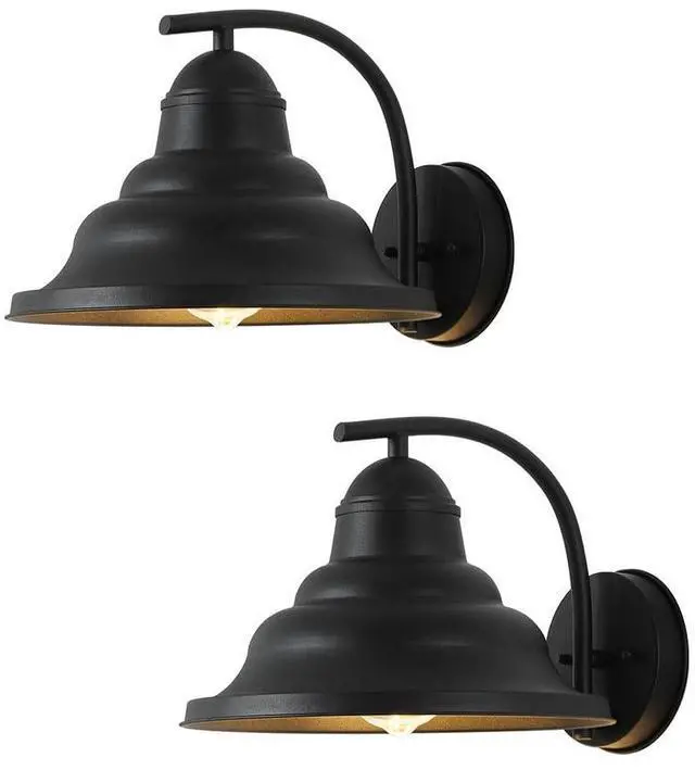 Main image of Vintage Gooseneck Wall Sconce IP65 Waterproof Porch Wall Light Fixtures Wall Mount Farmhouse Barn Light Black Iron Exterior Wall Lamps for Garage, Patio Doorway