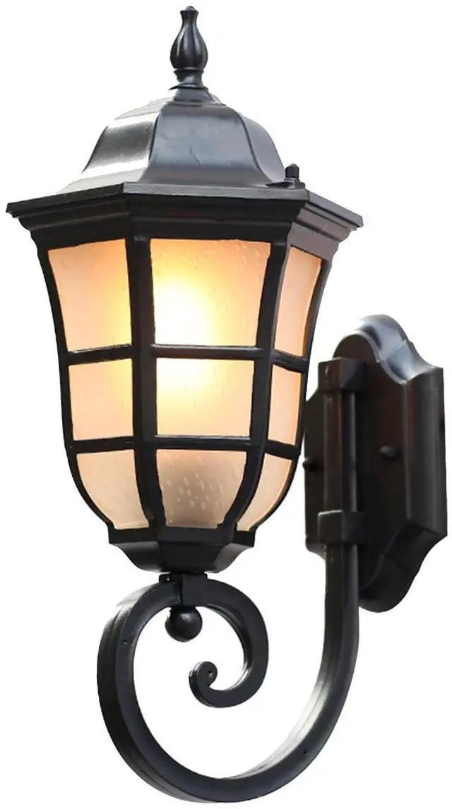 Main image of Outdoor Wall Lanterns for Porch Patio Entryway Doorway Garage Aluminum Waterproof Exterior Wall Lights 17.7 inch Large Outdoor Light Fixtures with Frosted Glass Shade E26 Base