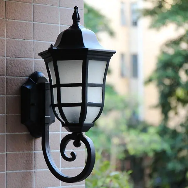 Alt view image 3 of 7 - Outdoor Wall Lanterns for Porch Patio Entryway Doorway Garage Aluminum Waterproof Exterior Wall Lights 17.7 inch Large Outdoor Light Fixtures with Frosted Glass Shade E26 Base