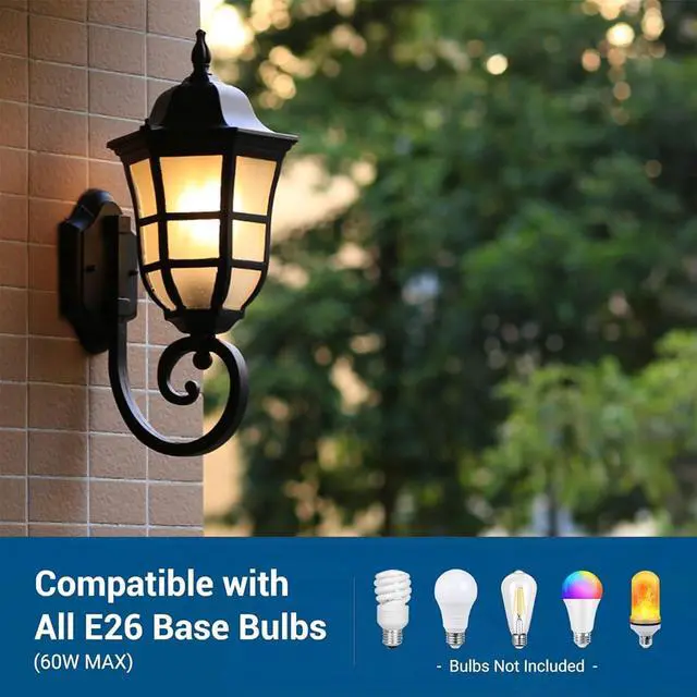 Alt view image 5 of 7 - Outdoor Wall Lanterns for Porch Patio Entryway Doorway Garage Aluminum Waterproof Exterior Wall Lights 17.7 inch Large Outdoor Light Fixtures with Frosted Glass Shade E26 Base