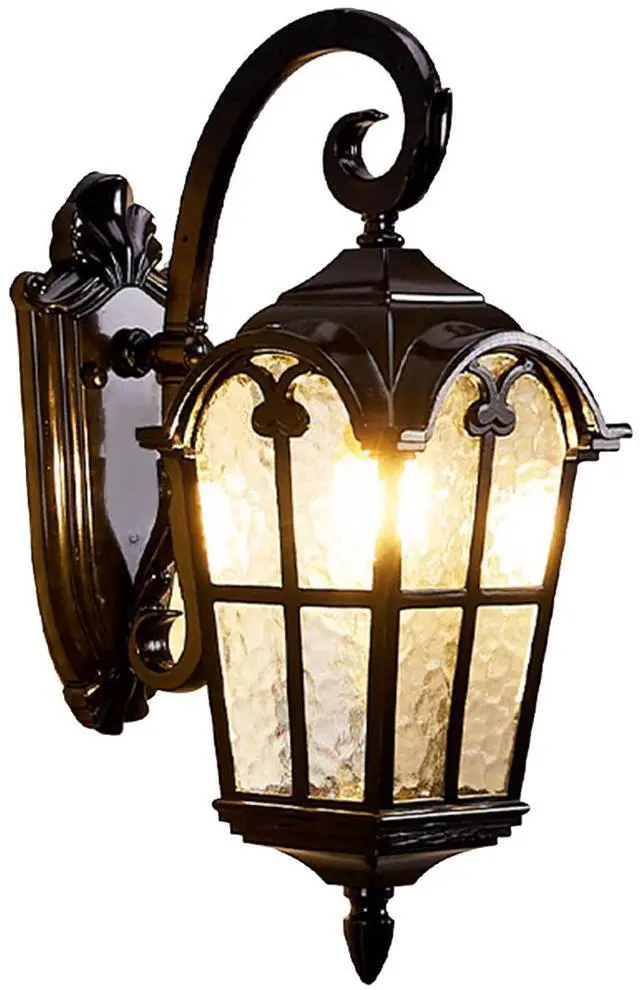 Main image of Outdoor Wall Light Fixtures Exterior Waterproof Porch Wall Lanterns Anti-Rust Aluminum Outdoor Wall Light 17" Black Exterior Light Fixtures for House Front Door Garage