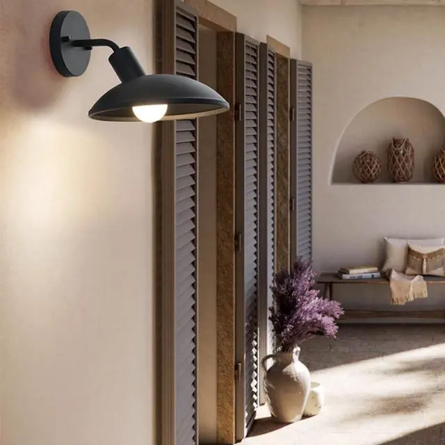 Alt view image 5 of 7 - Retro Outdoor Waterproof Wall Sconce Black Iron Wall Mount Porch Lights 9.4 Inch Gooseneck Vintage Exterior Wall Lights for Farmhouse Doorway Outdoor Lighting Fixture
