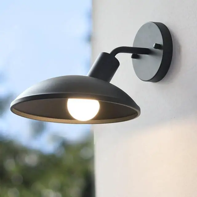 Alt view image 2 of 7 - Retro Outdoor Waterproof Wall Sconce Black Iron Wall Mount Porch Lights 9.4 Inch Gooseneck Vintage Exterior Wall Lights for Farmhouse Doorway Outdoor Lighting Fixture