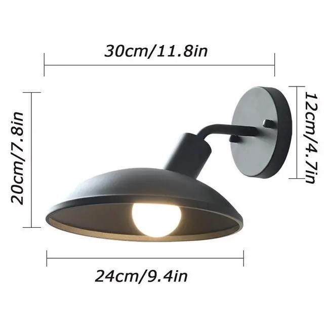 Alt view image 7 of 7 - Retro Outdoor Waterproof Wall Sconce Black Iron Wall Mount Porch Lights 9.4 Inch Gooseneck Vintage Exterior Wall Lights for Farmhouse Doorway Outdoor Lighting Fixture