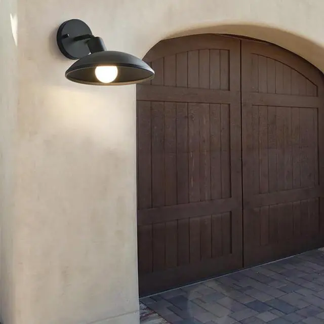 Alt view image 3 of 7 - Retro Outdoor Waterproof Wall Sconce Black Iron Wall Mount Porch Lights 9.4 Inch Gooseneck Vintage Exterior Wall Lights for Farmhouse Doorway Outdoor Lighting Fixture