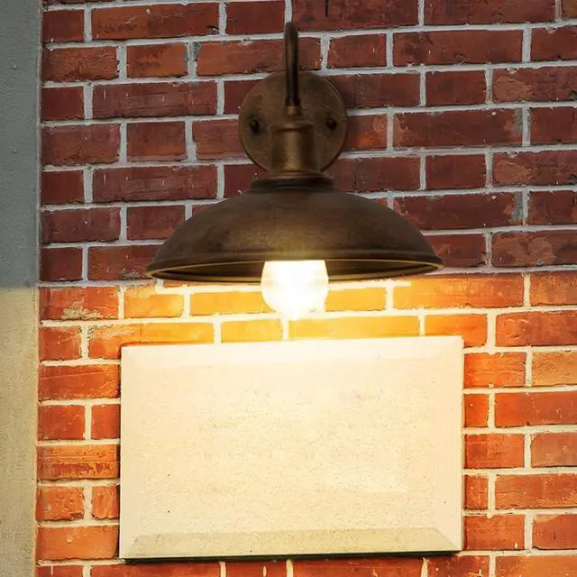 Alt view image 3 of 7 - Outdoor Gooseneck Barn Light Anti-Rust Waterproof Wall Mount Wall Sconce 15.3 Inch Bronze Vintage Wall Lights Farmhouse Exterior Wall Lighting Luminaire(E26/E27 Base)