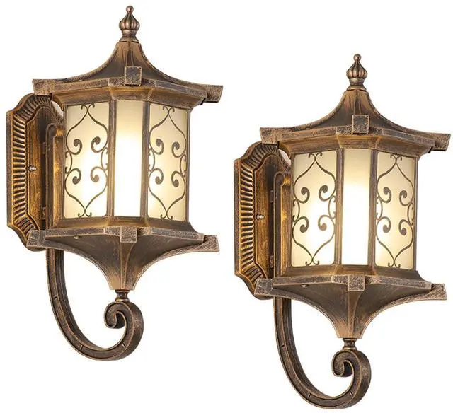 Main image of 17.7 Inch Large Outdoor Wall Lanterns IP65 Waterproof Anti-Rust Retro Front Porch Lights Aluminum Wall Mount Exterior Light Fixtures with Frosted Glass for House Patio Entryway Garage
