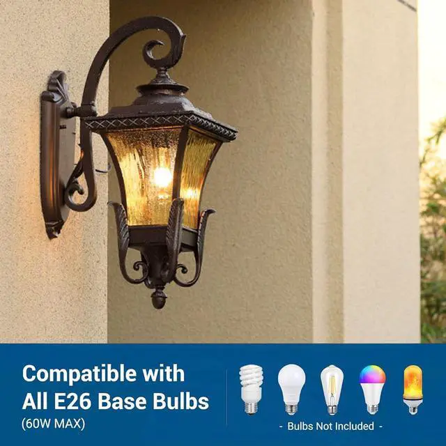 Alt view image 5 of 7 - Outdoor Wall Lanterns 16" Waterproof Porch Wall Lights Aluminum Retro Exterior Lighting Fixtures for House Patio Entryway Garage