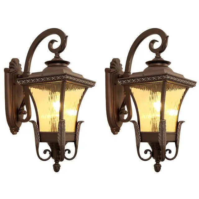 Main image of Outdoor Wall Lanterns 16" Waterproof Porch Wall Lights Aluminum Retro Exterior Lighting Fixtures for House Patio Entryway Garage