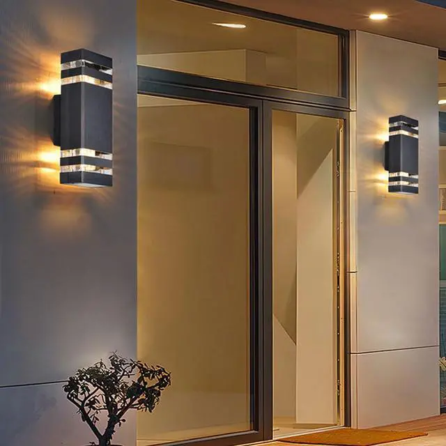 Alt view image 5 of 7 - Outdoor Up Down Waterproof Wall Lights Aluminum 11.8 Inch Exterior Wall Sconce Modern Wall Mount Wall Lamp Fixture Farmhouse Barn Light for Porch, Garage, Patio, Doorway