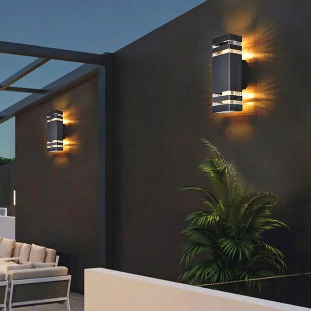 Alt view image 3 of 7 - Outdoor Up Down Waterproof Wall Lights Aluminum 11.8 Inch Exterior Wall Sconce Modern Wall Mount Wall Lamp Fixture Farmhouse Barn Light for Porch, Garage, Patio, Doorway