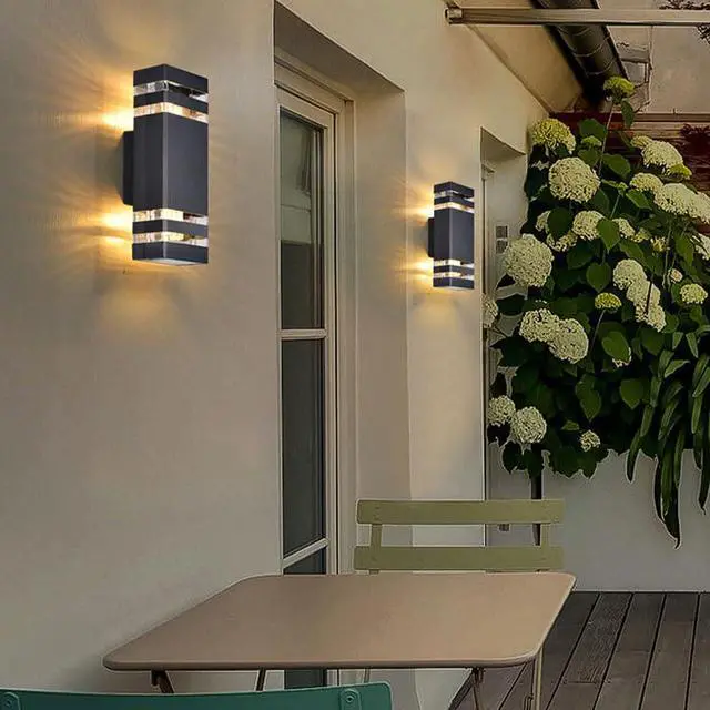 Alt view image 6 of 7 - Outdoor Up Down Waterproof Wall Lights Aluminum 11.8 Inch Exterior Wall Sconce Modern Wall Mount Wall Lamp Fixture Farmhouse Barn Light for Porch, Garage, Patio, Doorway