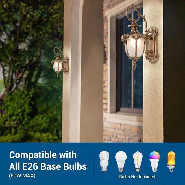 Alt view image 6 of 7 - Bronze Outdoor Wall Lights IP65 Waterproof Exterior Wall Lantern Rustproof Aluminum Outside Lighting Fixtures with Frosted Glass for Garage Front Porch Entryway Patio