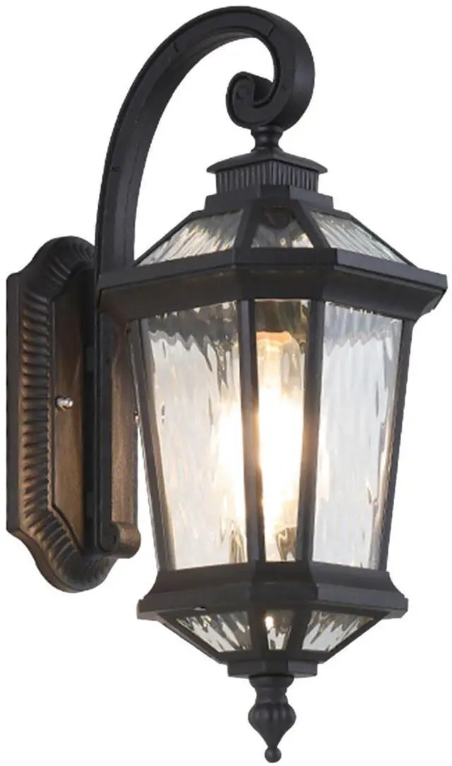 Main image of Outdoor Wall Lights Waterproof Vintage Exterior Sconces Lanterns 16.5 inch Aluminum Porch Lights with E26 Sockets & Water Ripple Glass for House Front Door Garage