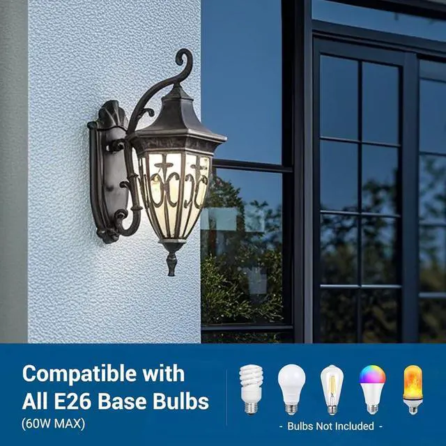 Alt view image 5 of 7 - Vintage Outdoor Wall Light Fixtures 15.7 inch Waterproof Exterior Wall Lantern Anti-Rust Aluminium Porch Lights for House Garage Doorway