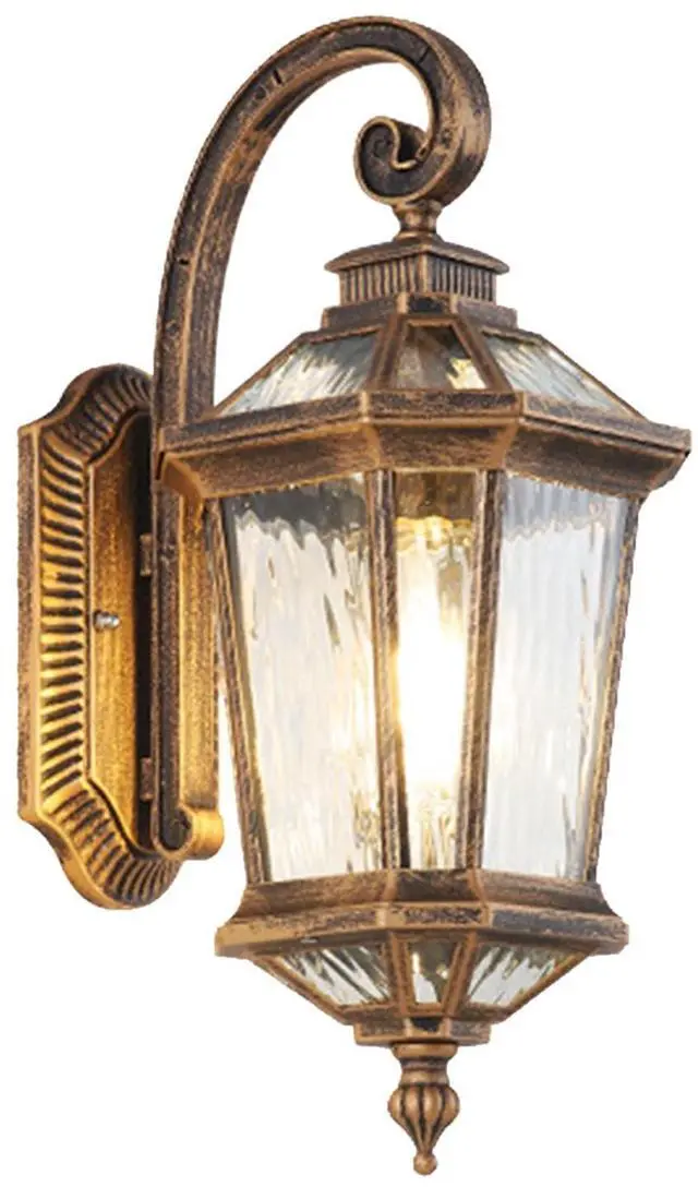 Main image of Outdoor Wall Lights Waterproof Vintage Exterior Sconces Lanterns 16.5 inch Aluminum Porch Lights with E26 Sockets & Water Ripple Glass for House Front Door Garage