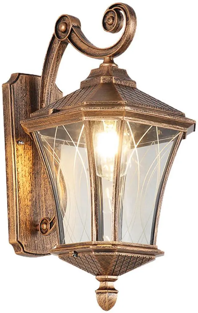 Main image of Outdoor Wall Lights for Porch Patio Entryway Door Way Garage, Waterproof & Anti-Rust Aluminum Porch Light Vintage House Exterior Light Wall Mount with Clear Glass & E26 Base