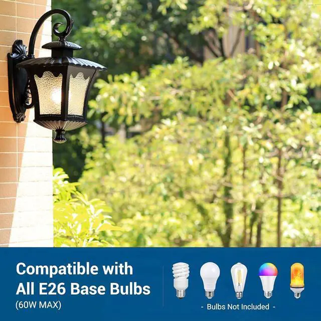 Alt view image 6 of 7 - Vintage Outdoor Light Fixtures Anti-Rust Outside Black Wall Lanterns Aluminium Waterproof Exterior Porch Lights for Front Door Garage Patio