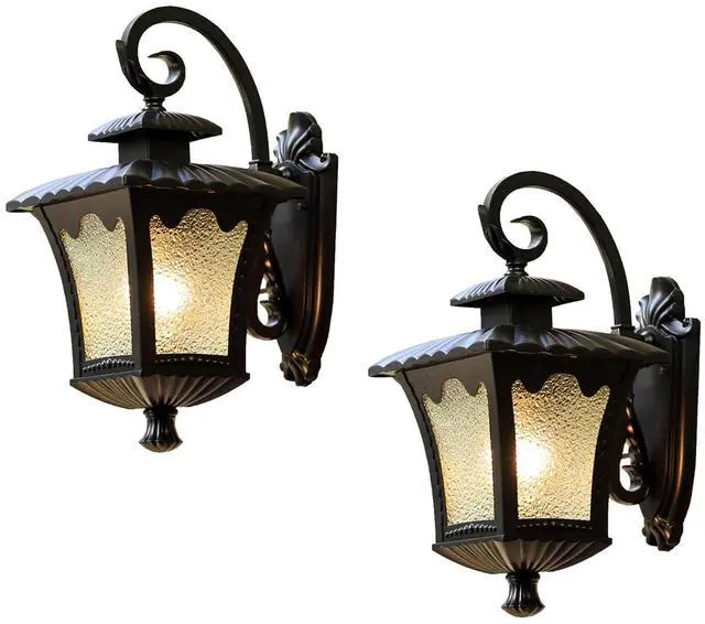 Main image of Vintage Outdoor Light Fixtures Anti-Rust Outside Black Wall Lanterns Aluminium Waterproof Exterior Porch Lights for Front Door Garage Patio