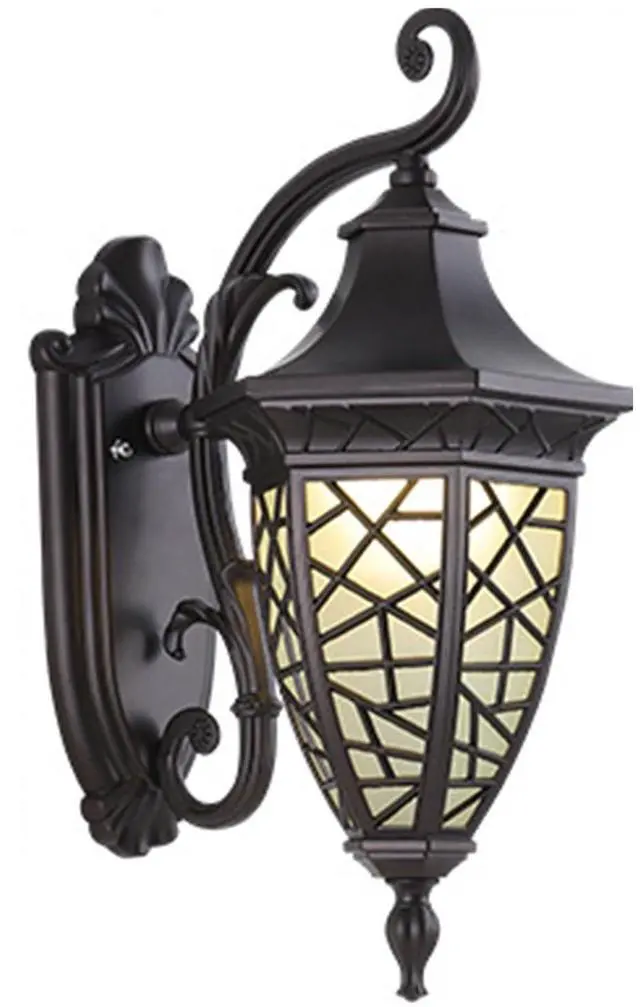 Main image of IP55 Waterproof Outdoor Wall Lanterns, Aluminum 15.7 inch Porch Wall Light, Outside Wall Sconces with Frosted Glass for House Front Door Garage, Retro Vintage Style
