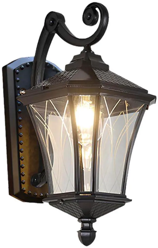 Main image of Outdoor Wall Lights for Porch Patio Entryway Door Way Garage, Waterproof & Anti-Rust Aluminum Porch Light Vintage House Exterior Light Wall Mount with Clear Glass & E26 Base