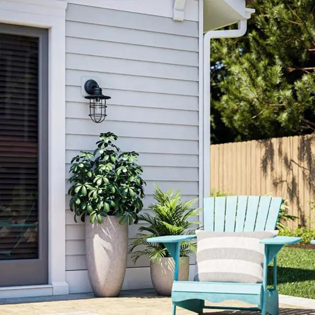 Alt view image 3 of 7 - Retro Outdoor Wall Sconce Waterproof 8.6 Inch Farmhouse Barn Light Exterior Wall Mount Porch Wall Light Fixtures with Glass Lampshade Garage Patio Doorway Lighting Fixture