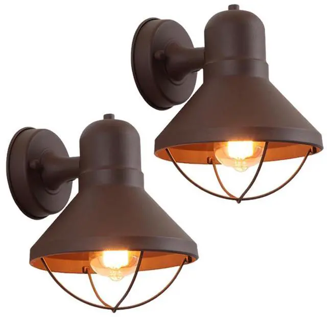 Main image of Outdoor Wall Lights Vintage Wall Mount Porch Wall Light Fixtures IP54 Waterproof Exterior Barn Light Iron Retro Outdoor Lanterns Wall for Garage Patio Doorway