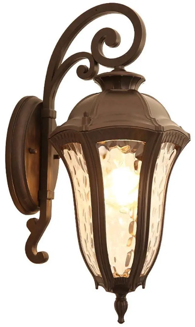 Main image of Outdoor Wall Sconce Waterproof Retro Coffee Outdoor Wall Lantern Light Fixtures 17.1" Aluminum Front Door Wall Mount Lighting for Garage Patio Entryway
